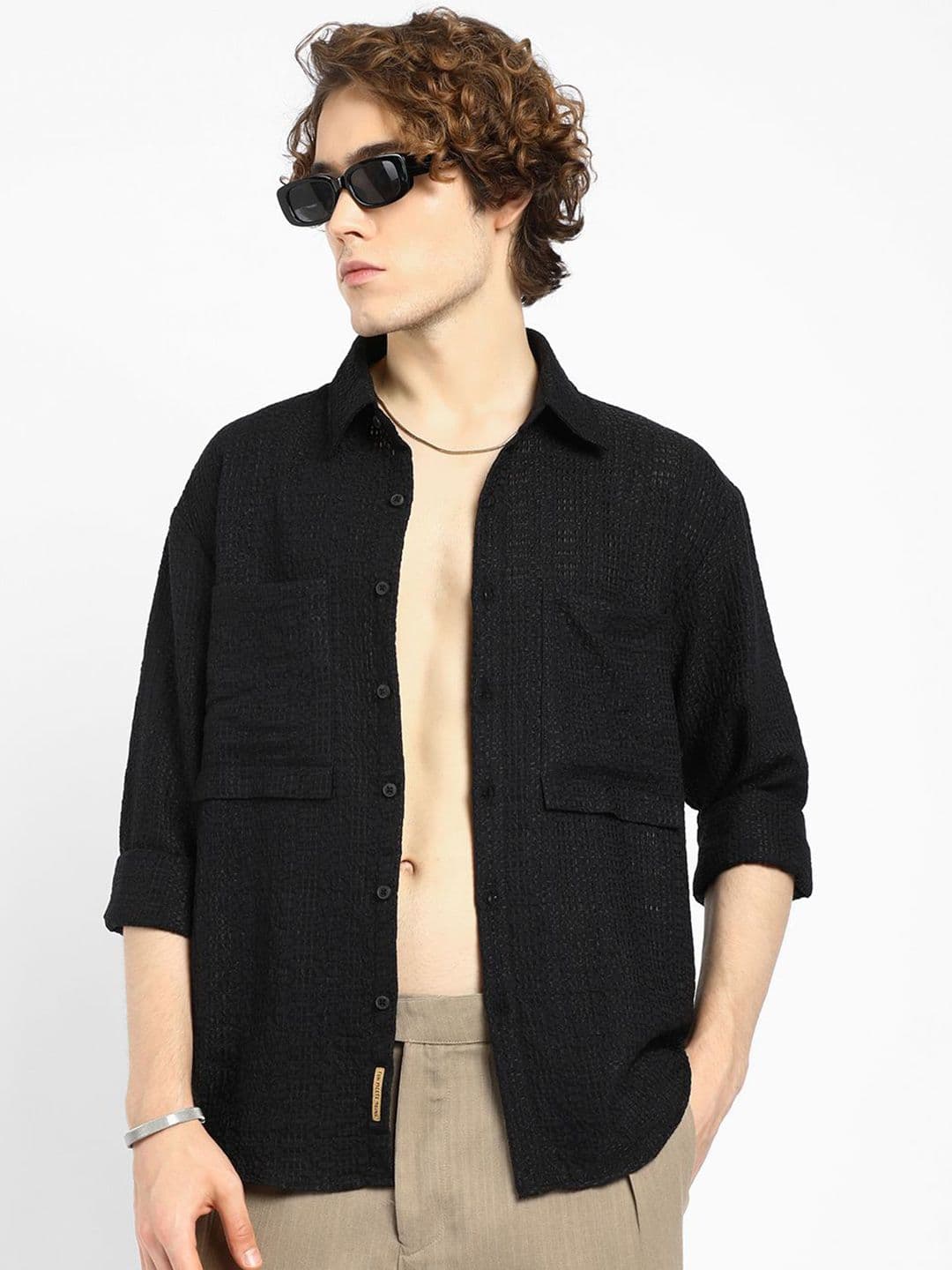 CAHOOT Men Textured Comfort Relaxed Fit Casual Shirt - view 1