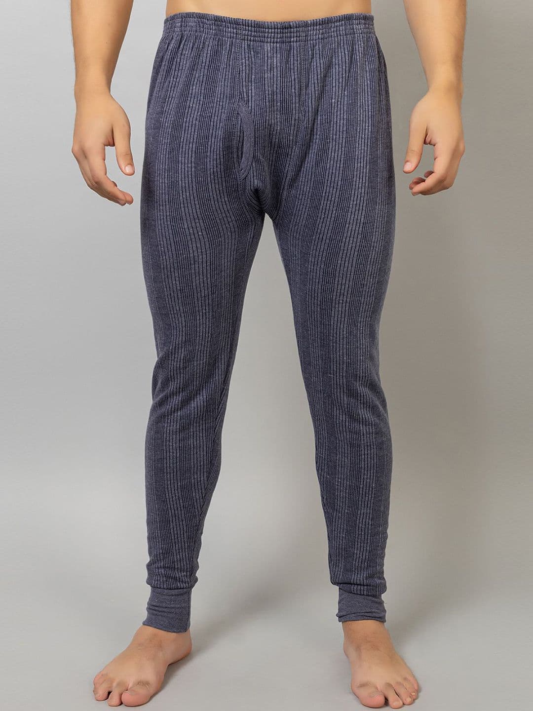 ZEFFIT Men Striped Cotton Thermal Bottoms - view 1