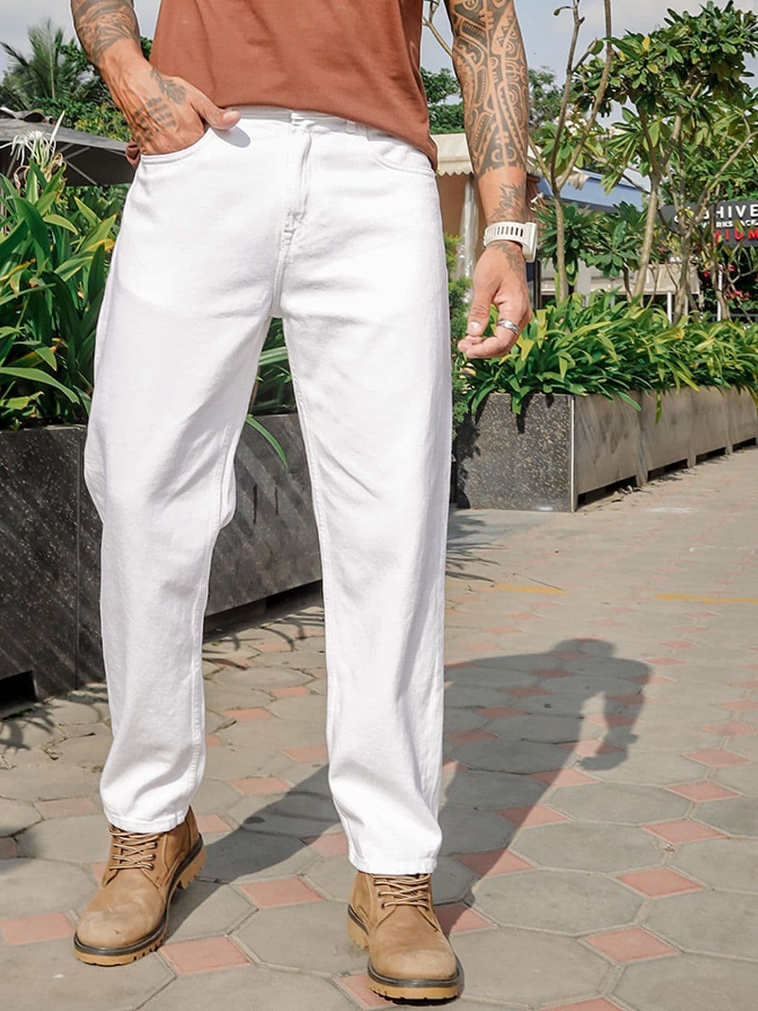 W.T.F - Witnessing True Fashion Men Pure Cotton Relaxed Fit Mid Rise Jeans