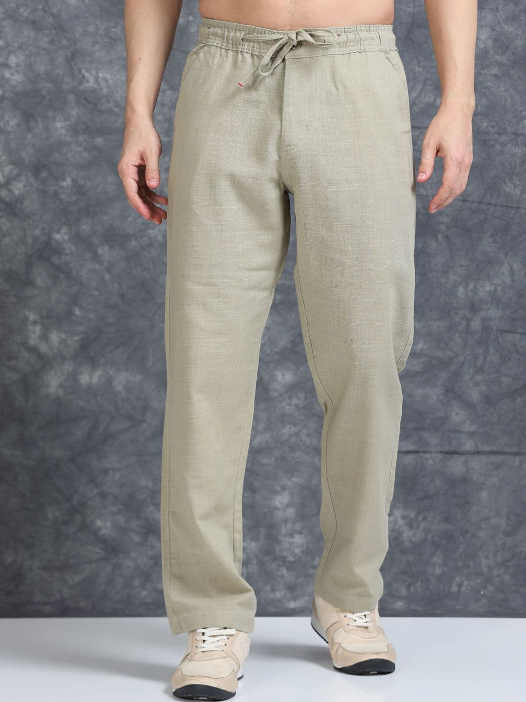 The Roadster Lifestyle Co. Men Linen Relaxed-Fit Regular Trousers - view 1