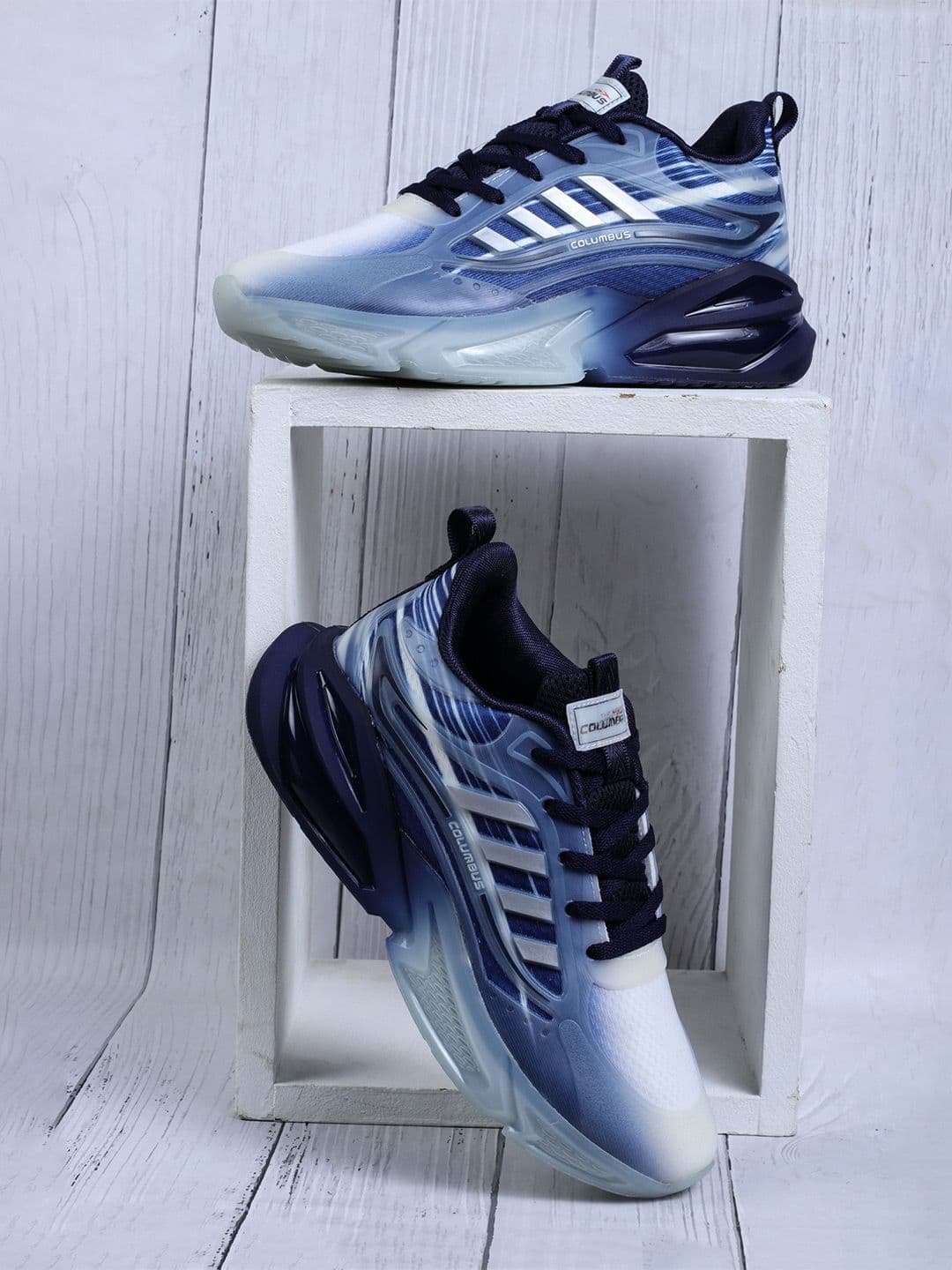Columbus Men Mesh Lace-Ups Running Non-Marking Shoes - view 1