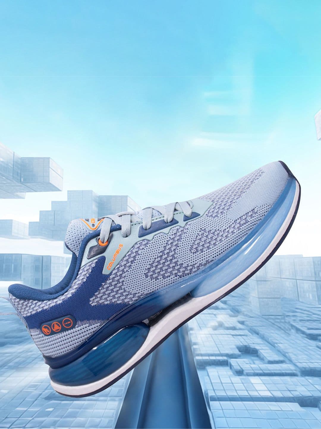 Columbus Men Mesh Running Non-Marking Shoes - view 1