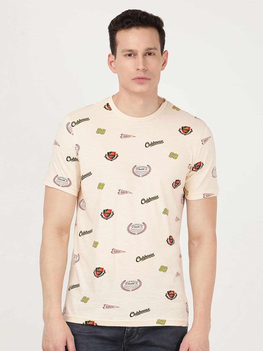 Lee Men Typography Printed Cotton T-shirt - view 1