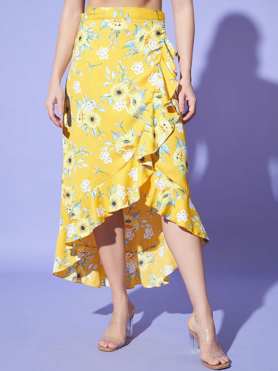 BAESD Women Floral Printed Wrap Midi Skirt - view 1