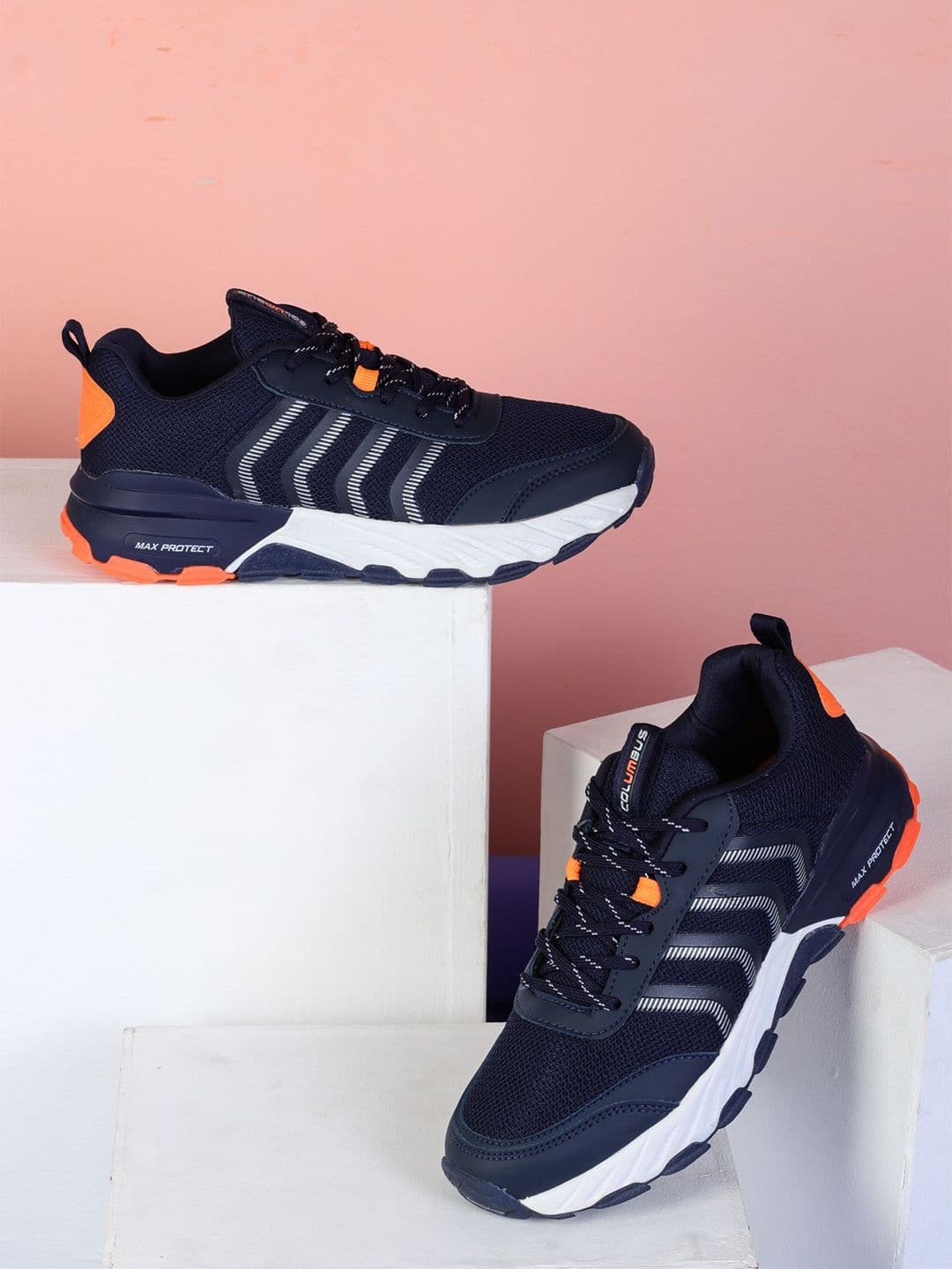 Columbus Men Mesh Running Non-Marking Sports Shoes - view 1