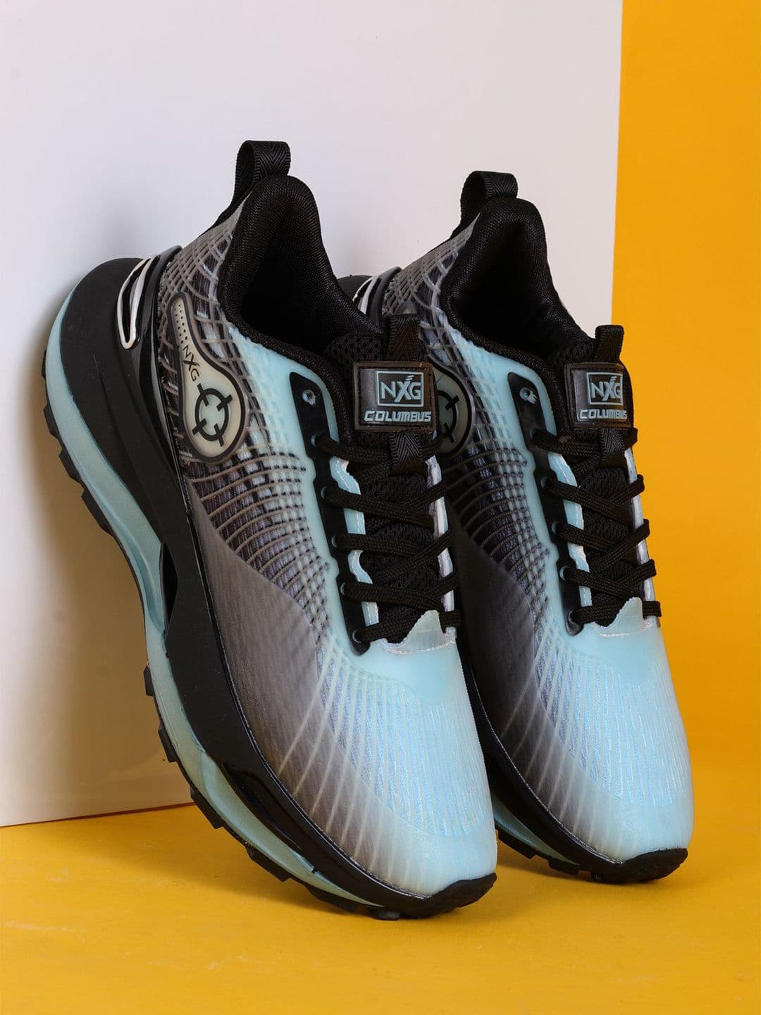 Columbus Men Mesh Running Non-Marking Lace-Ups Sports Shoes - view 1