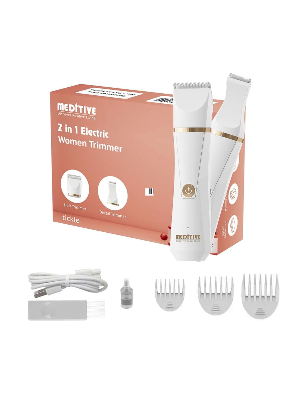 MEDITIVE 2 In 1 Electric Women Trimmer