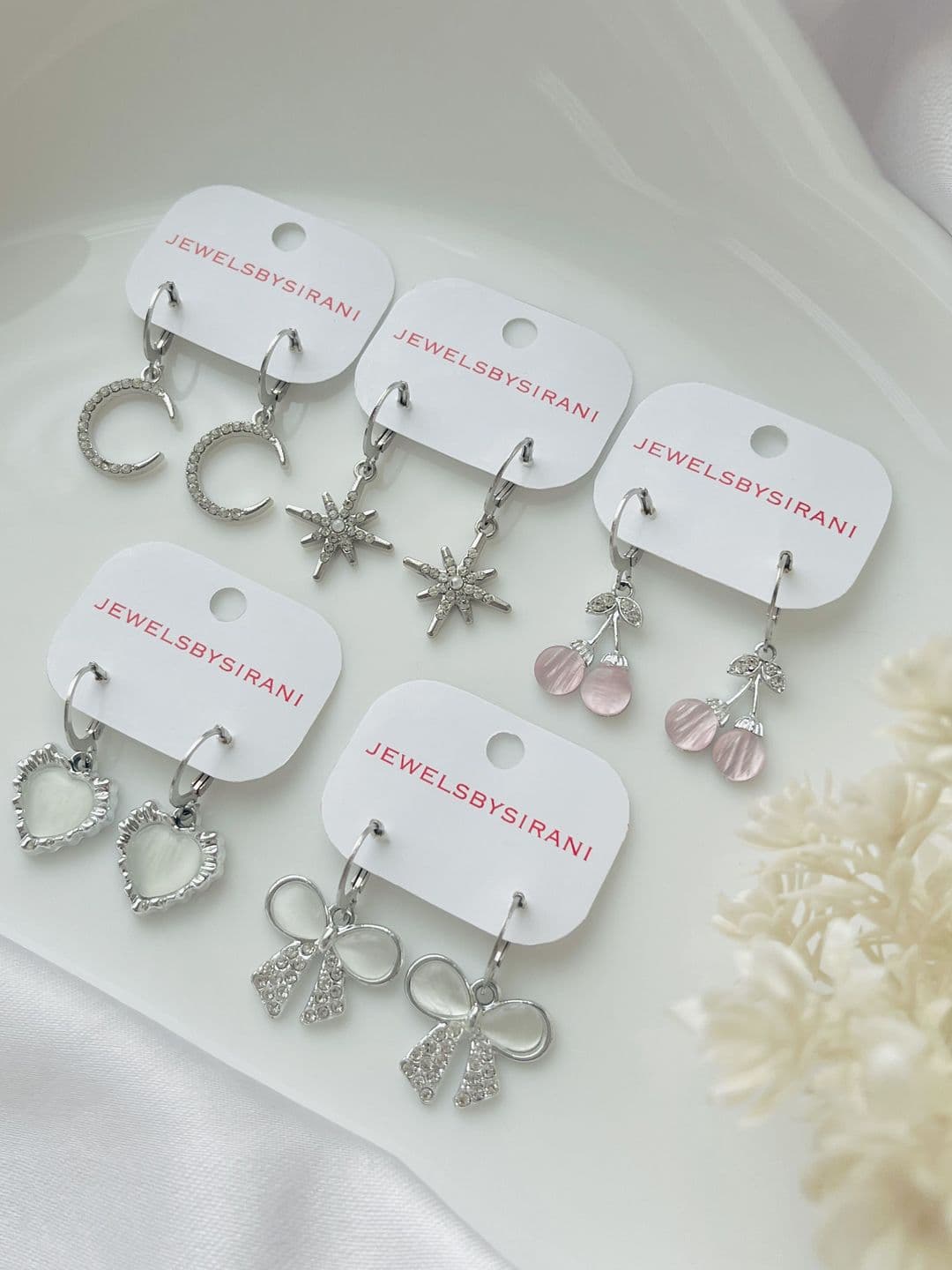 Jewelsbysirani American Diamond Earrings - view 1