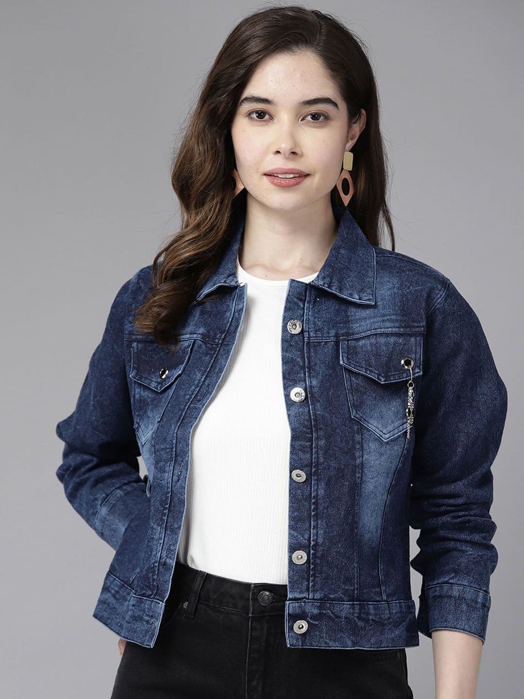The Roadster Lifestyle Co Collared Denim Jacket - view 1