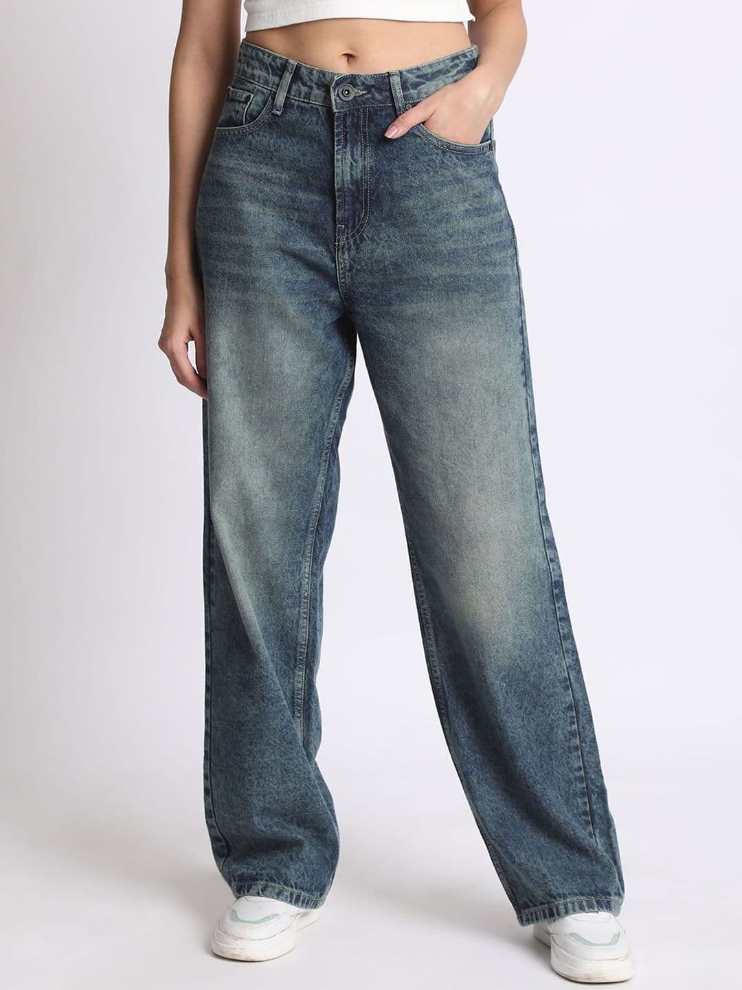 The Roadster Lifestyle Co Women Tinted Straight Fit Cotton Jeans - view 1
