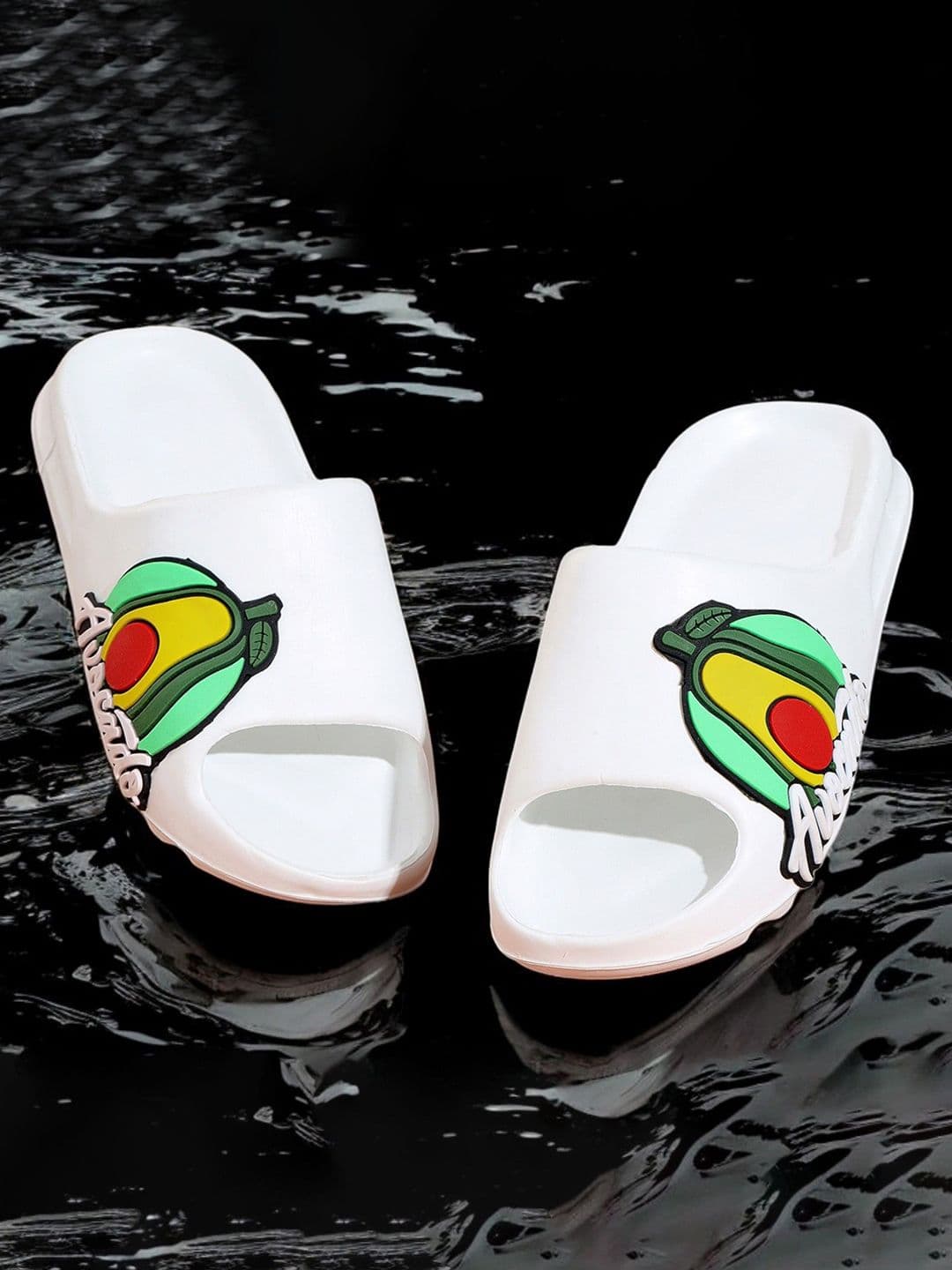 KAPYANSH Men Printed Rubber Sliders - view 1