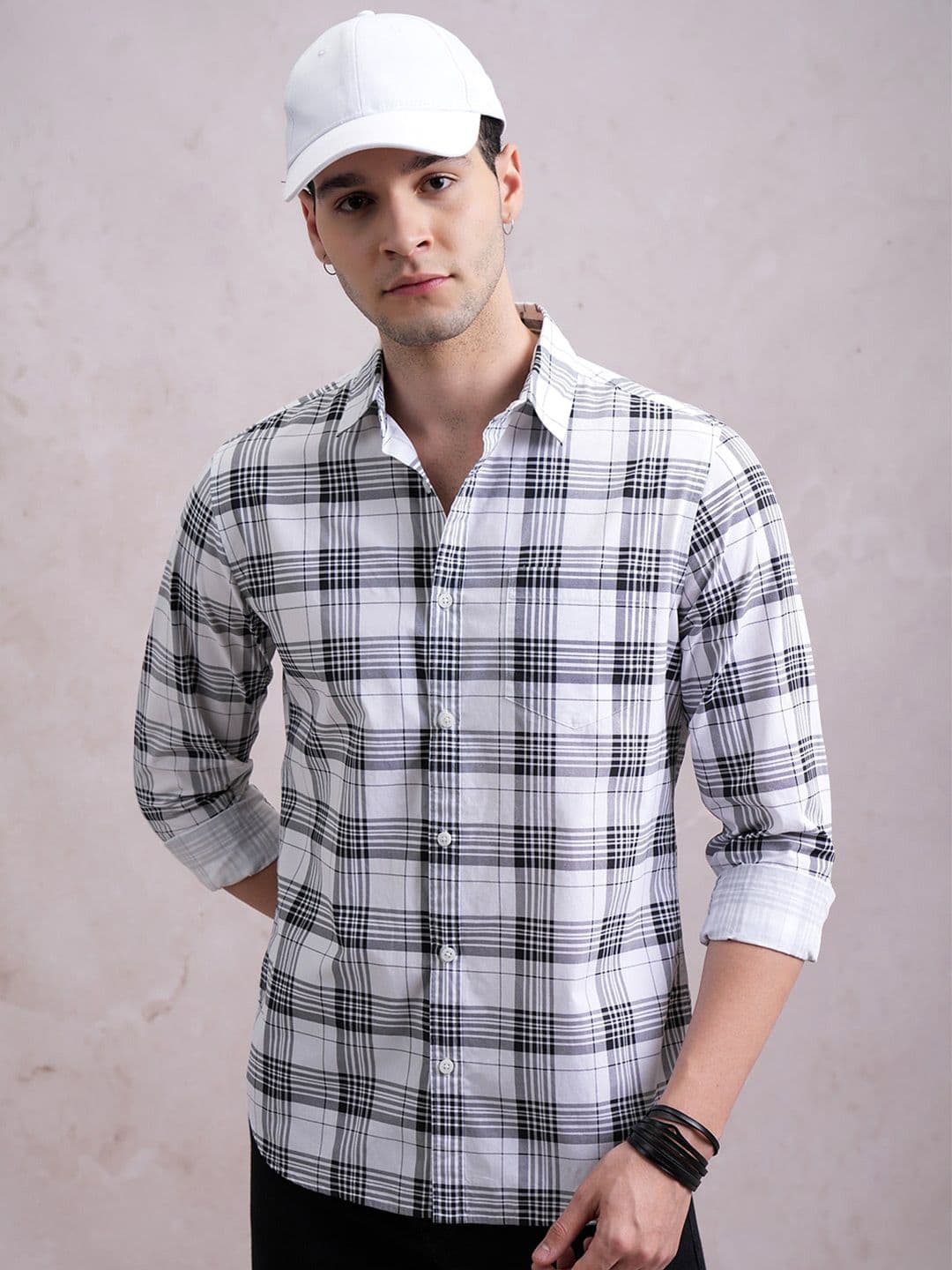HIGHLANDER Checked Slim Fit Shirt - view 1