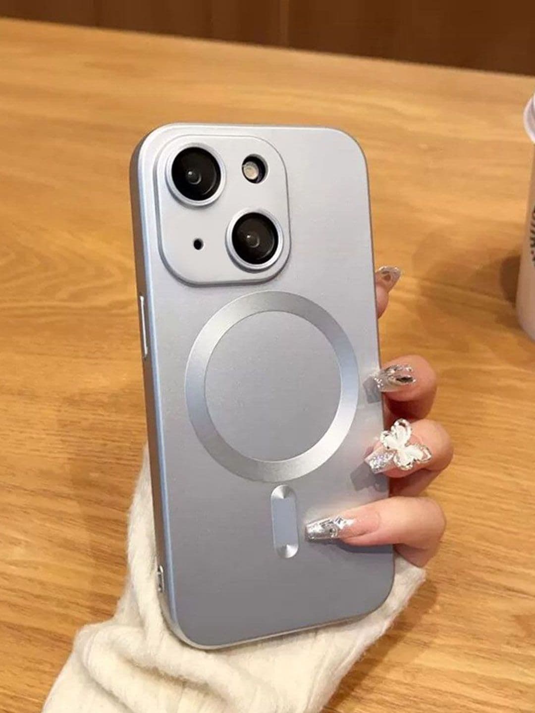Luxury Kase Solid Printed iPhone 15 Plus Back Case Mobile Accessories