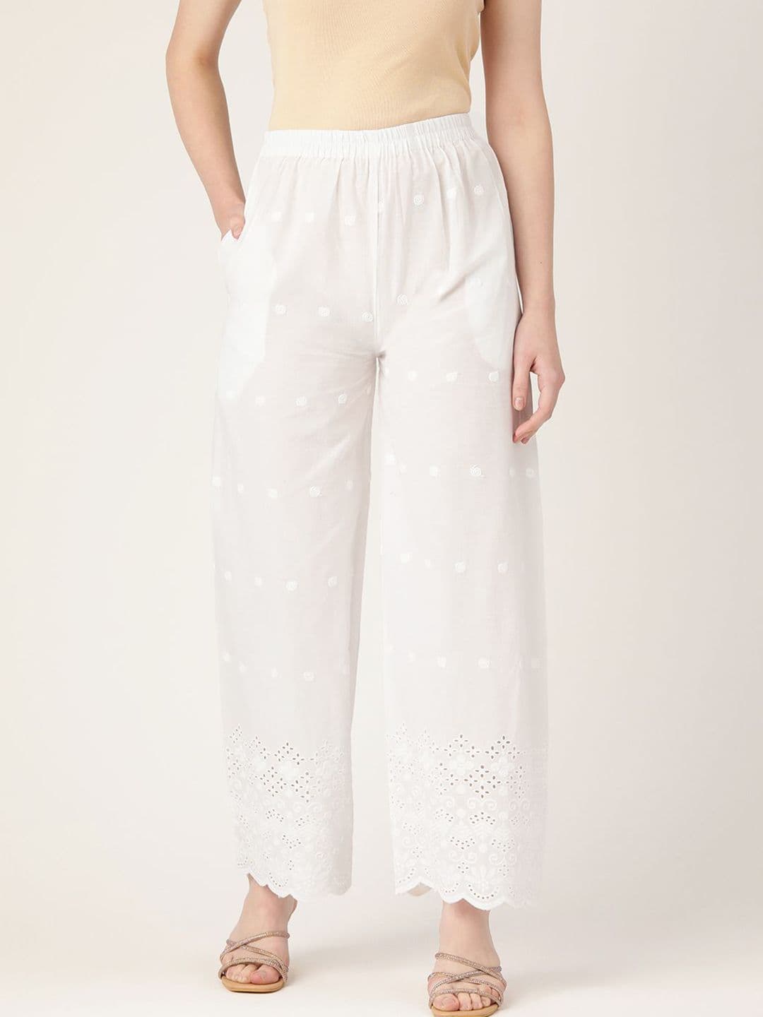FERANOID Women Floral Embroidered Ethnic Palazzos - view 1