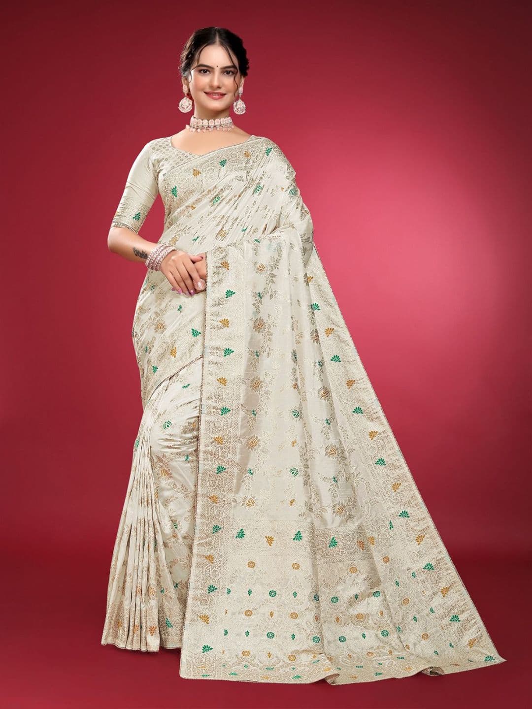Aagiri Woven Design Zari Banarasi Saree - view 1
