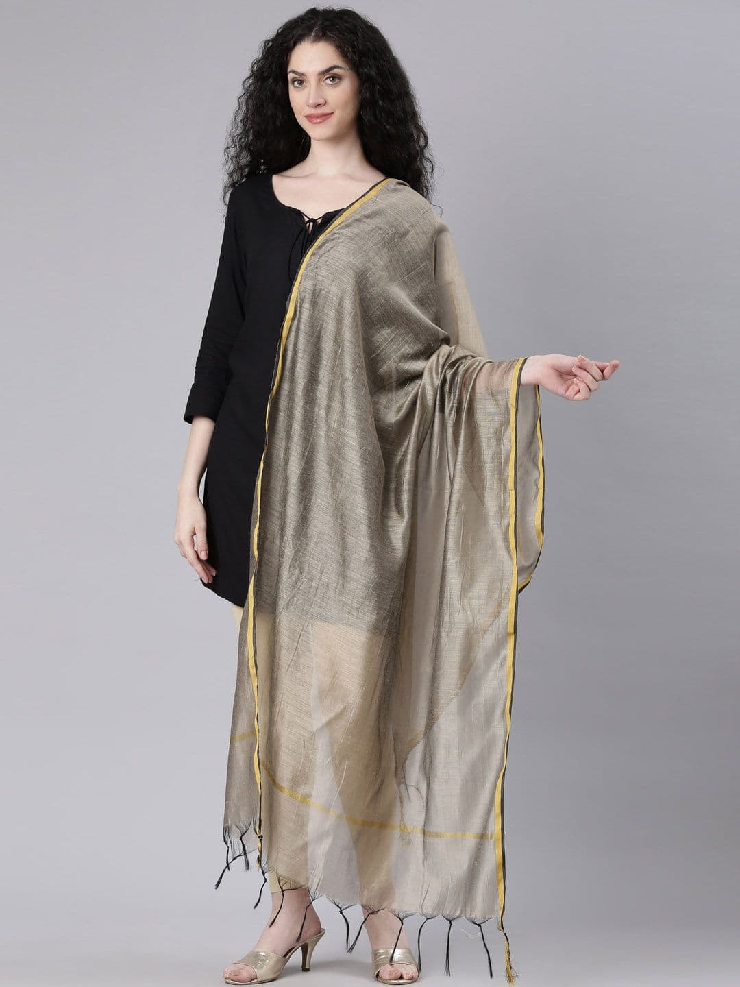 Souchii Tasselled Border Dupatta - view 1