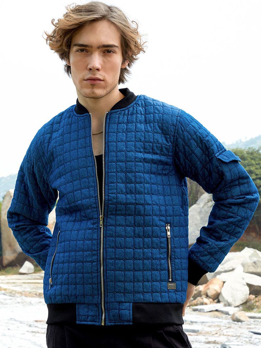 CAHOOT Men Checked Windcheater Biker Jacket - view 1