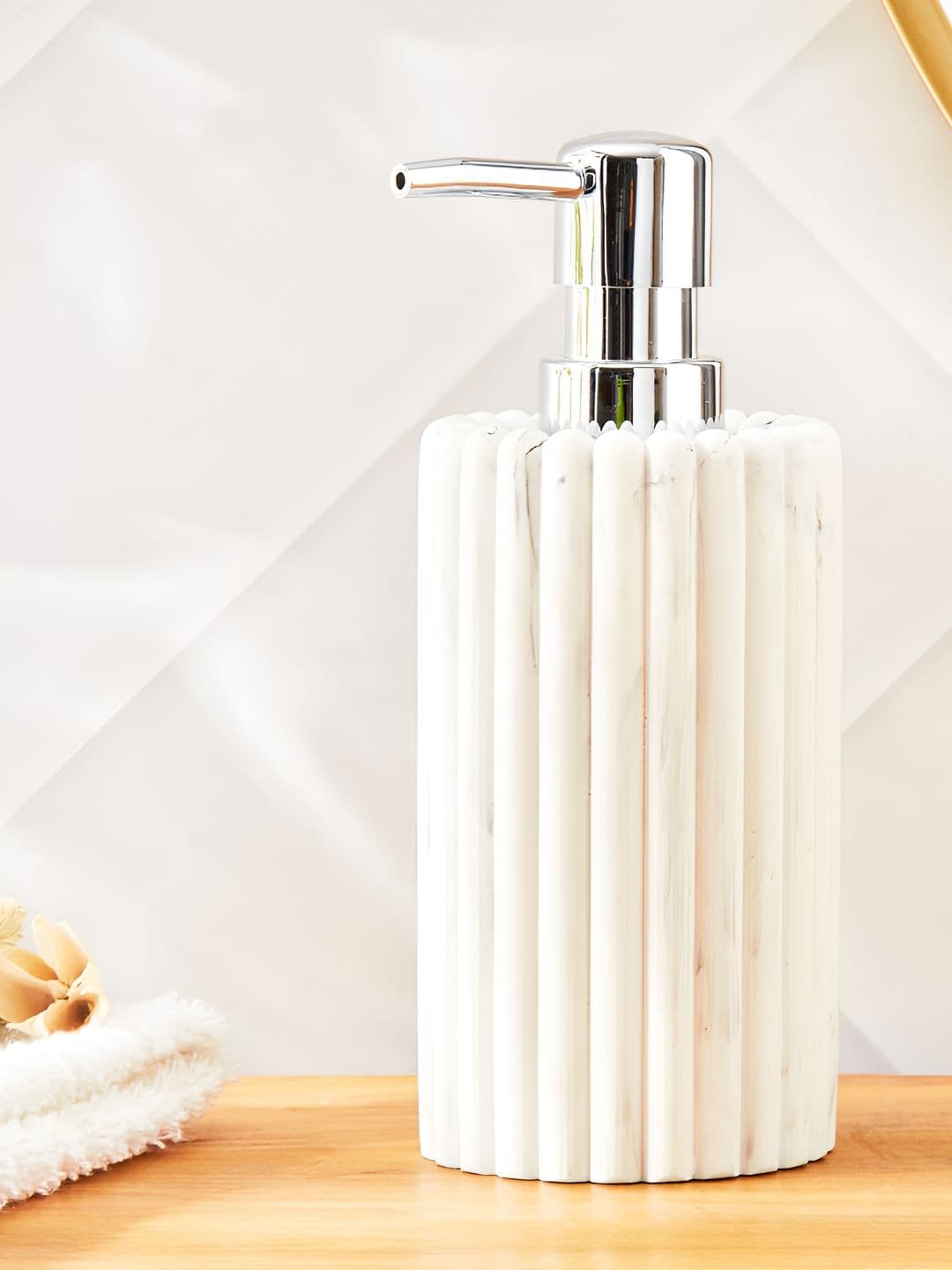 Home Centre White Solid Polyresin Soap Dispenser - view 1