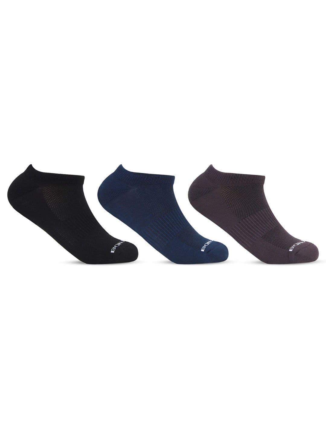 Bonjour Pack of 3 Men Bamboo Sports Ankle-Length Socks - view 1