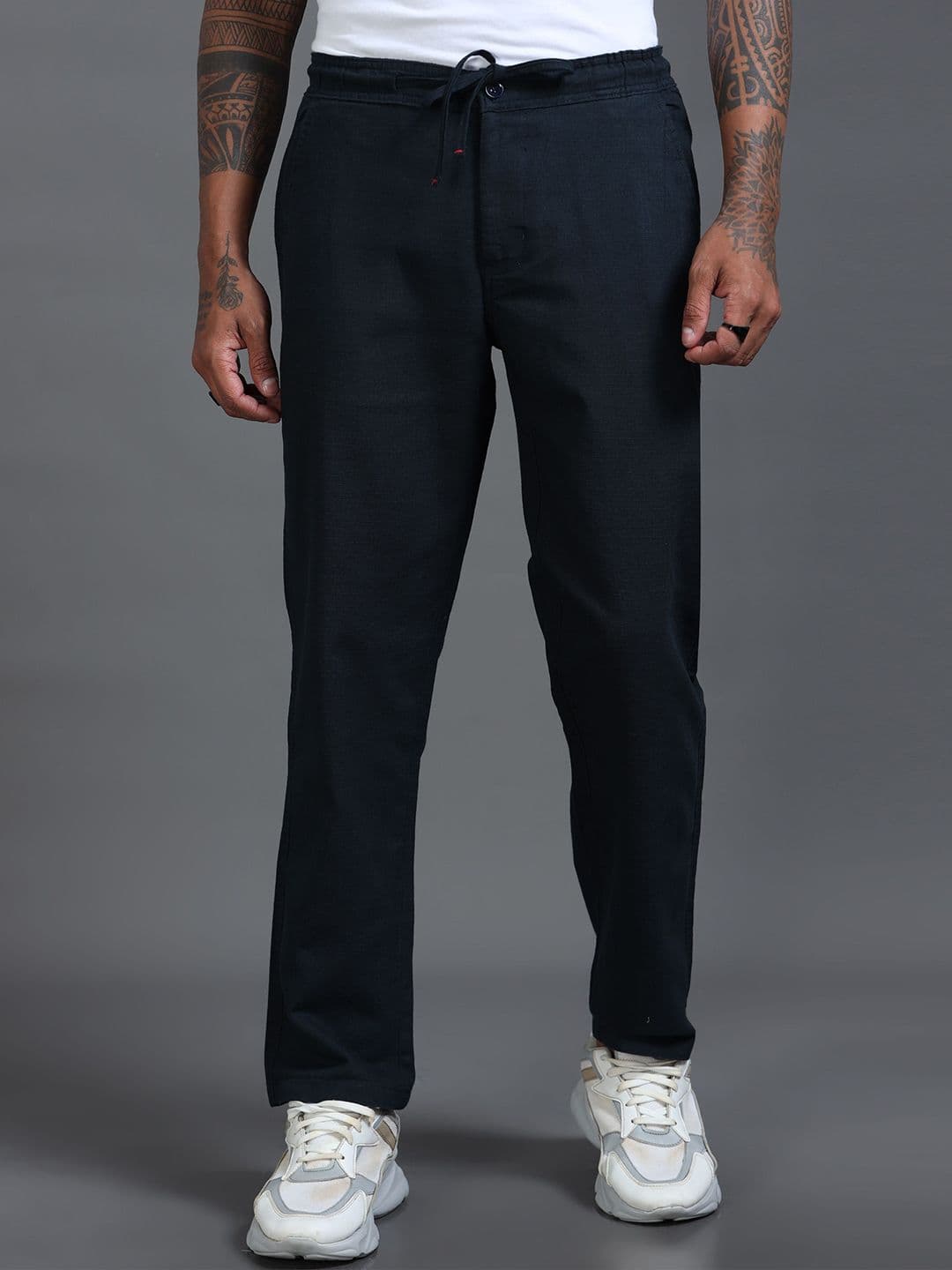 The Roadster Lifestyle Co Men Relaxed Fit Trousers - view 1
