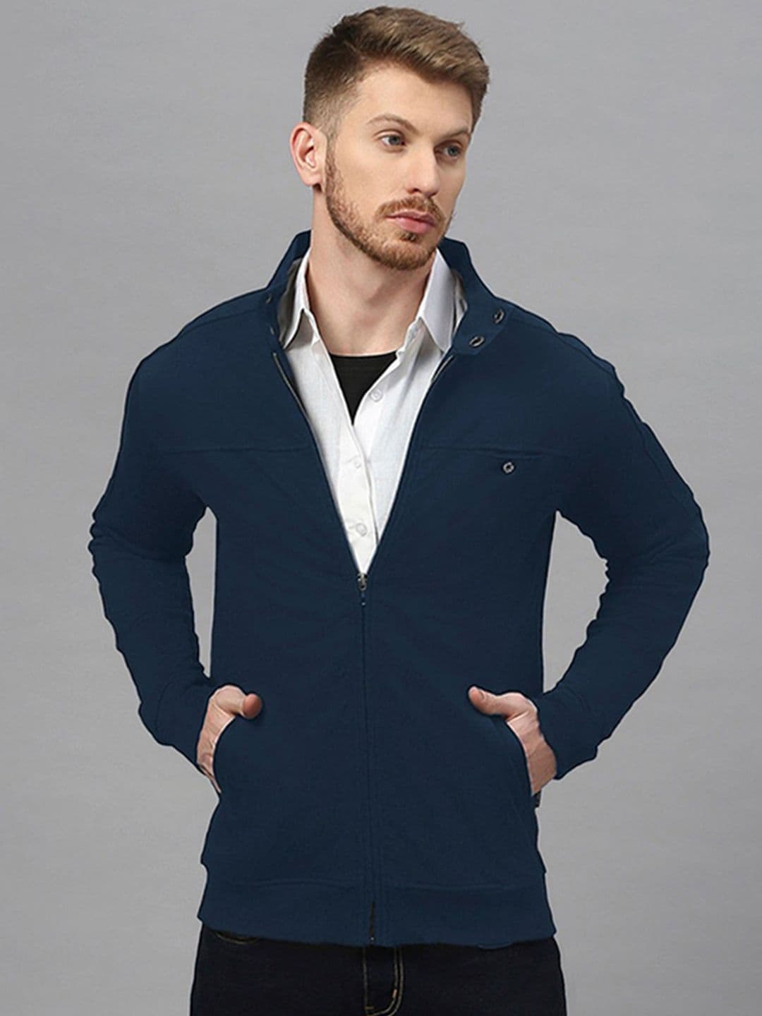 Dream of Glory Inc Men Lightweight Outdoor Biker Jacket with Embroidered - view 1