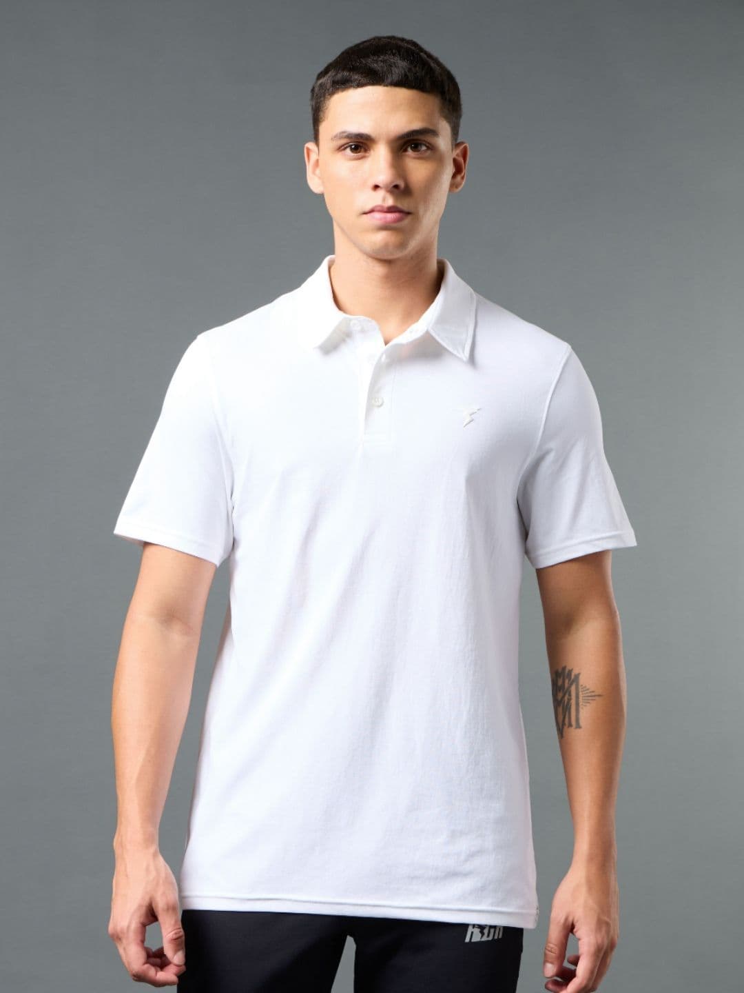 Technosport Polo Collar Anti Static Slim Fit Sports T-shirt with COTFLEX - view 1