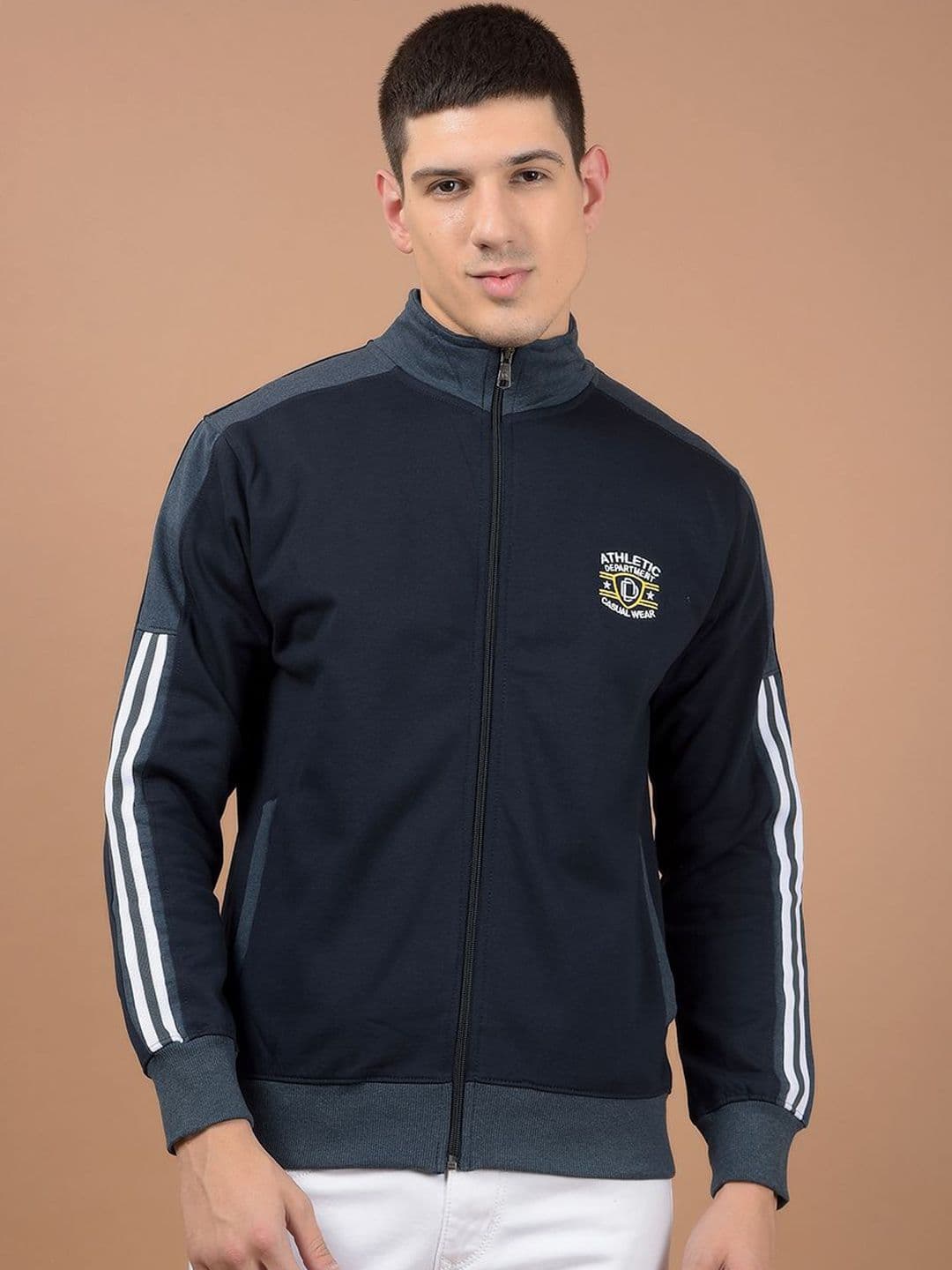 Dollar Men Lightweight Open Front Jacket with Embroidered - view 1