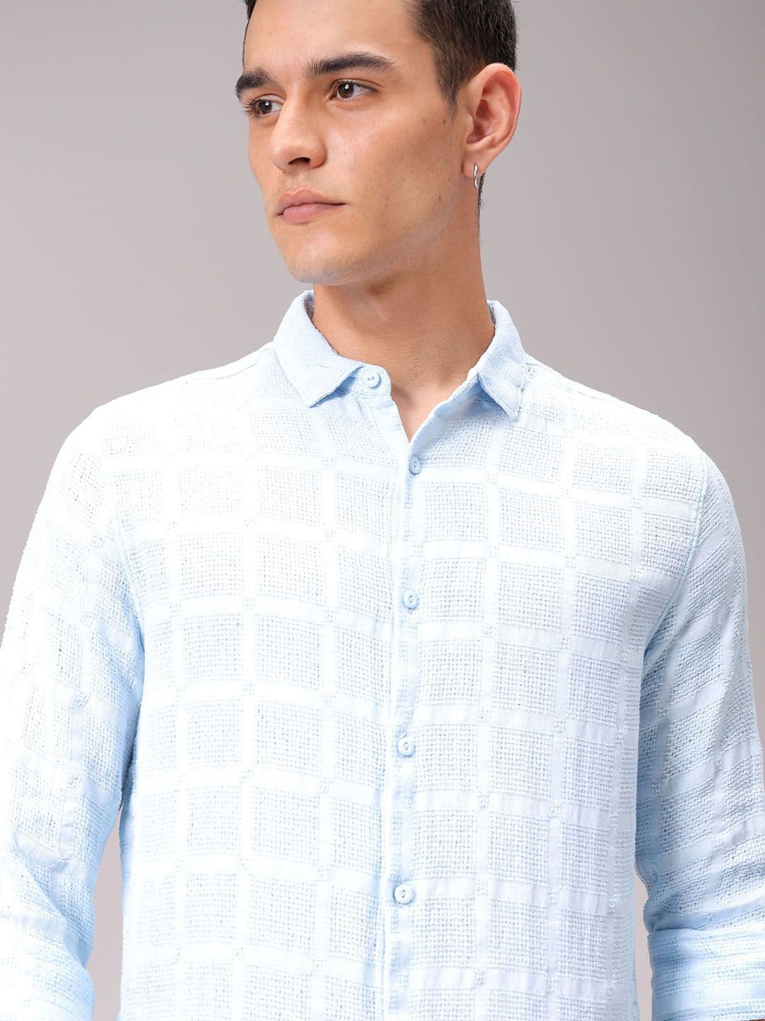 The Indian Garage Co Men Regular Fit Dobby Textured Resortwear Shirt - view 1
