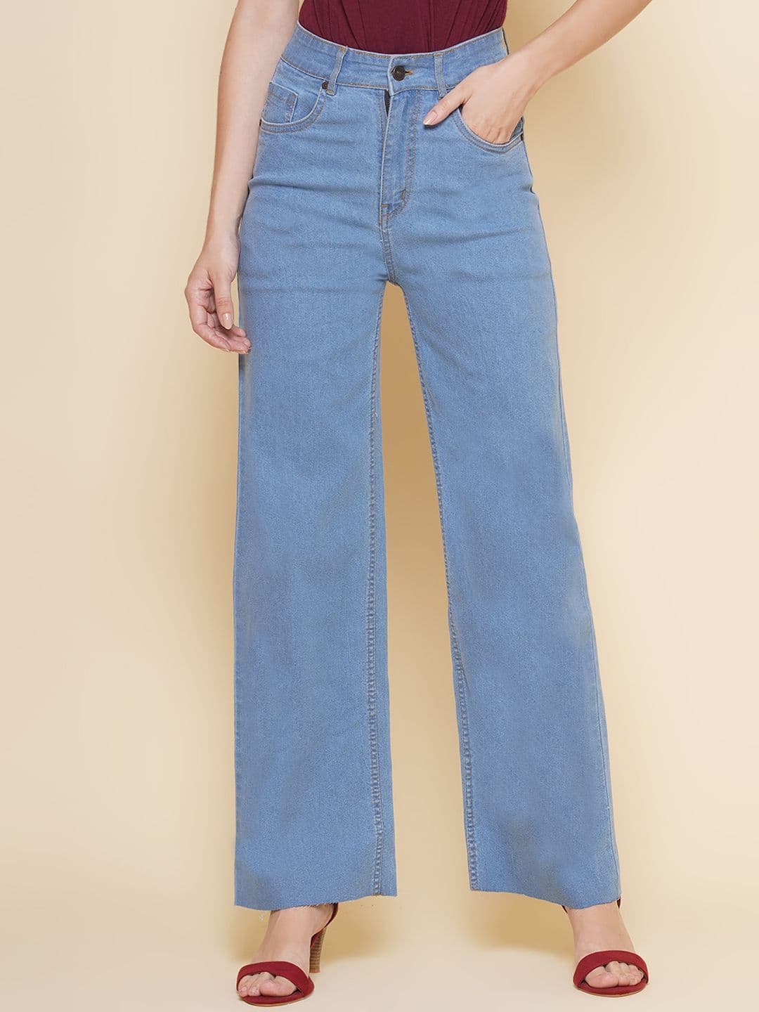 PUELLA Women Cotton Flared High-Rise Stretchable Casual Jeans - view 1