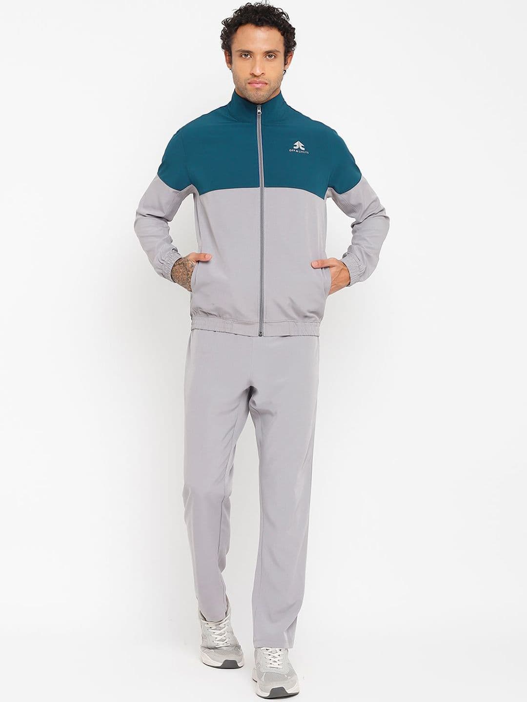 OFF LIMITS Men Brand Name Printed Long Sleeve Tracksuits