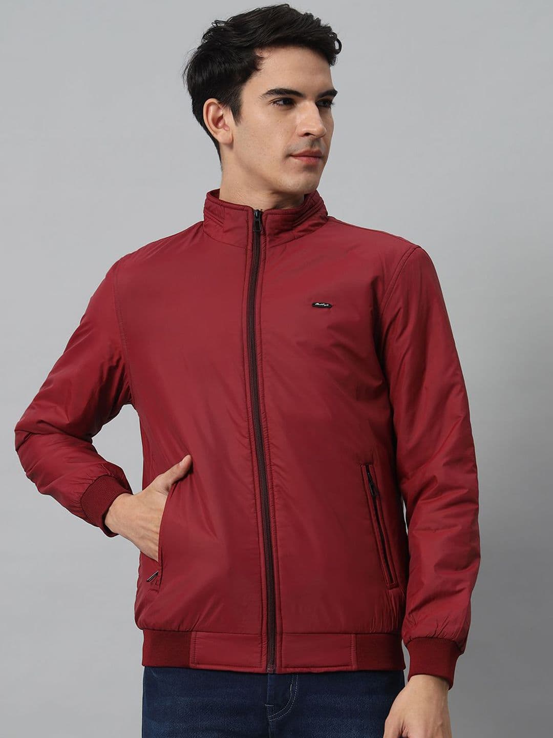 AR-FIT Men Striped Polyester Water Resistant Open Front Jacket - view 1