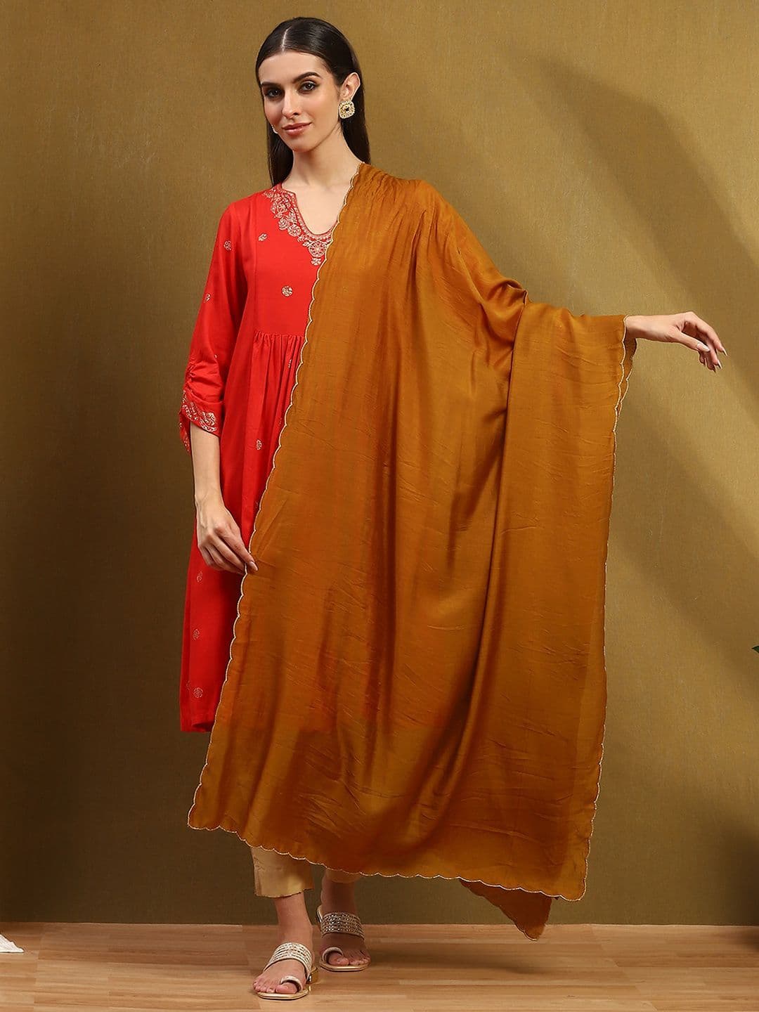 Biba Dupatta with Zari - view 1