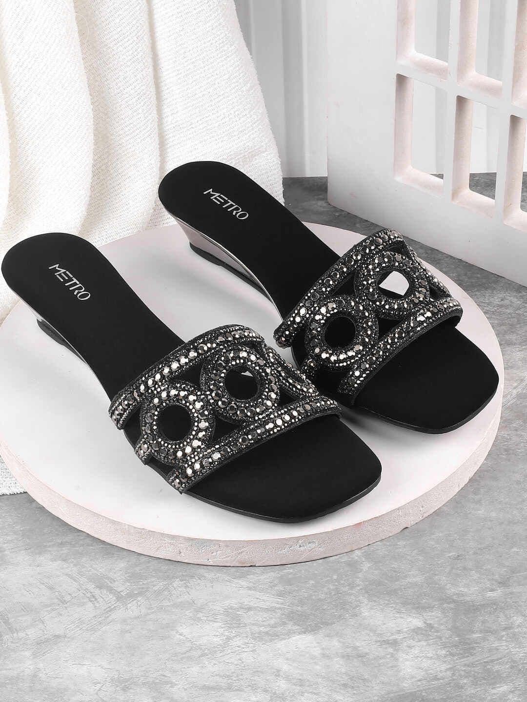 Metro Women Embellished Wedge Heels - view 1