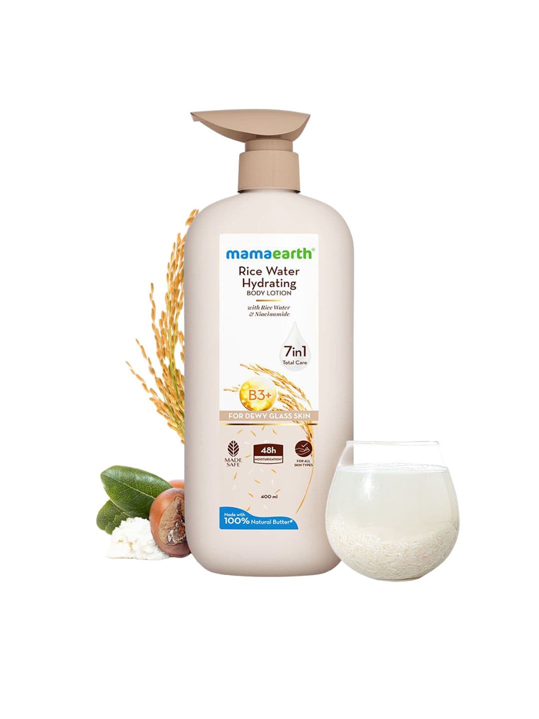 Mamaearth Rice Water Hydrating Body Lotion with Nacinamide - 400ml - view 1