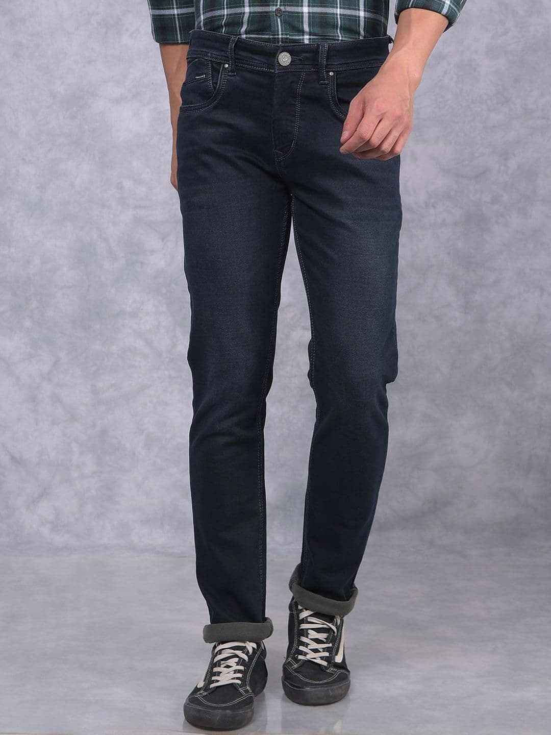 Crimsoune Club Men Slim Fit Heavy Fade Stretchable Jeans - view 1