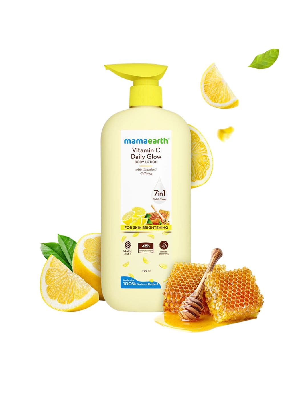 Mamaearth Vitamin C Daily Glow Body Lotion with Honey - 400ml - view 1