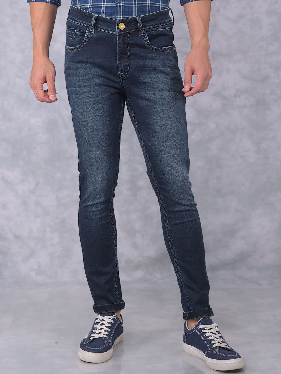 Crimsoune Club Men Skinny Fit Heavy Fade Stretchable Jeans - view 1