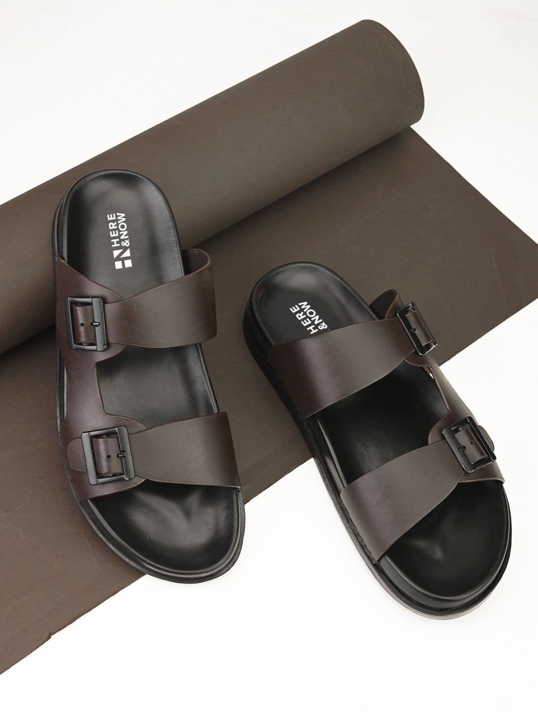 HERE&NOW Men Solid Comfort Sandals - view 1