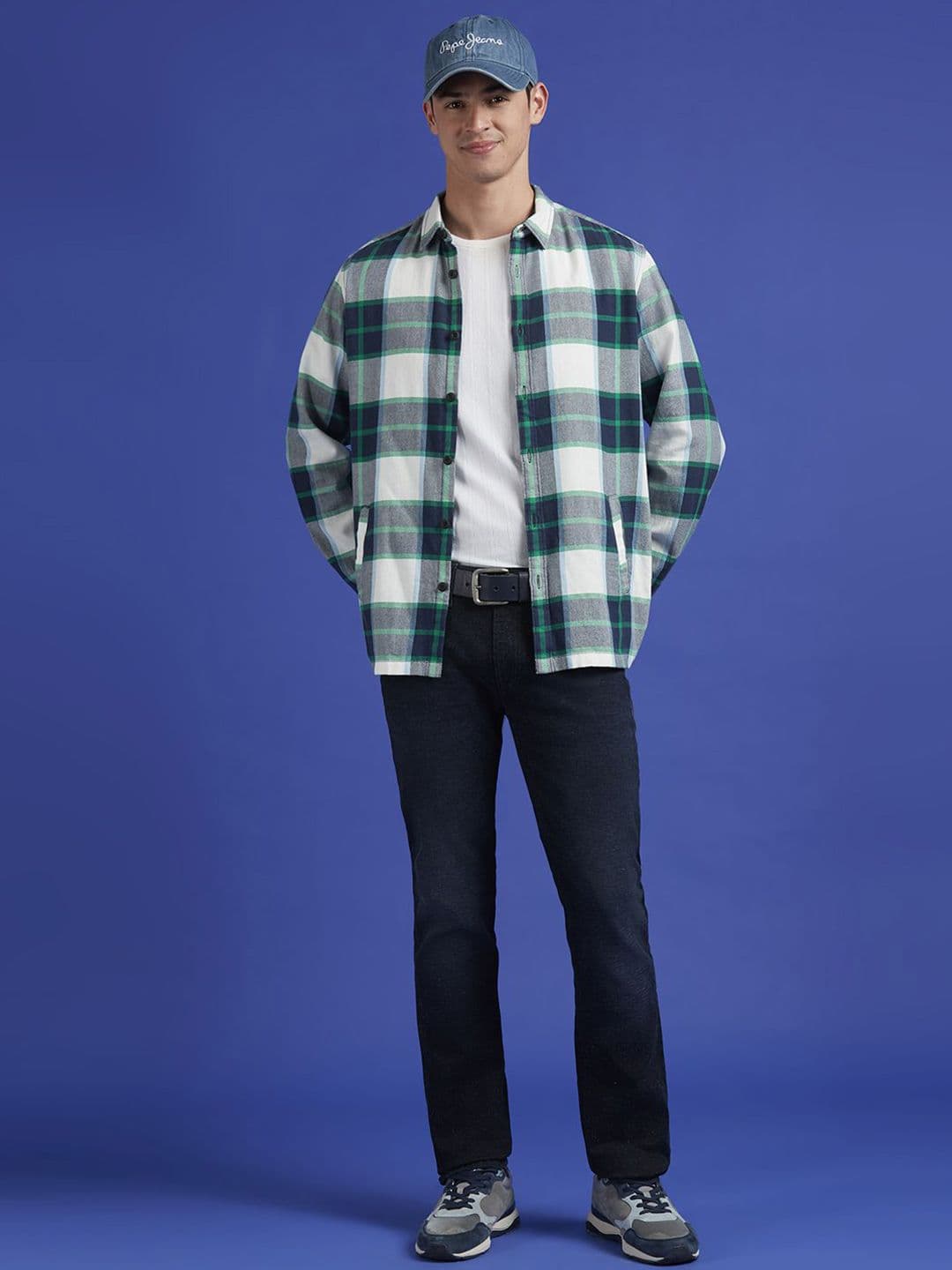 Pepe Jeans Men Tartan Checks Opaque Checked Casual Oversized Shirt - view 1