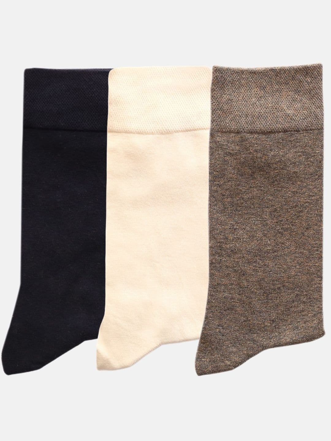 N2S NEXT2SKIN Men Pack Of 3 Cotton Seamless Calf-Length Formal Socks - view 1