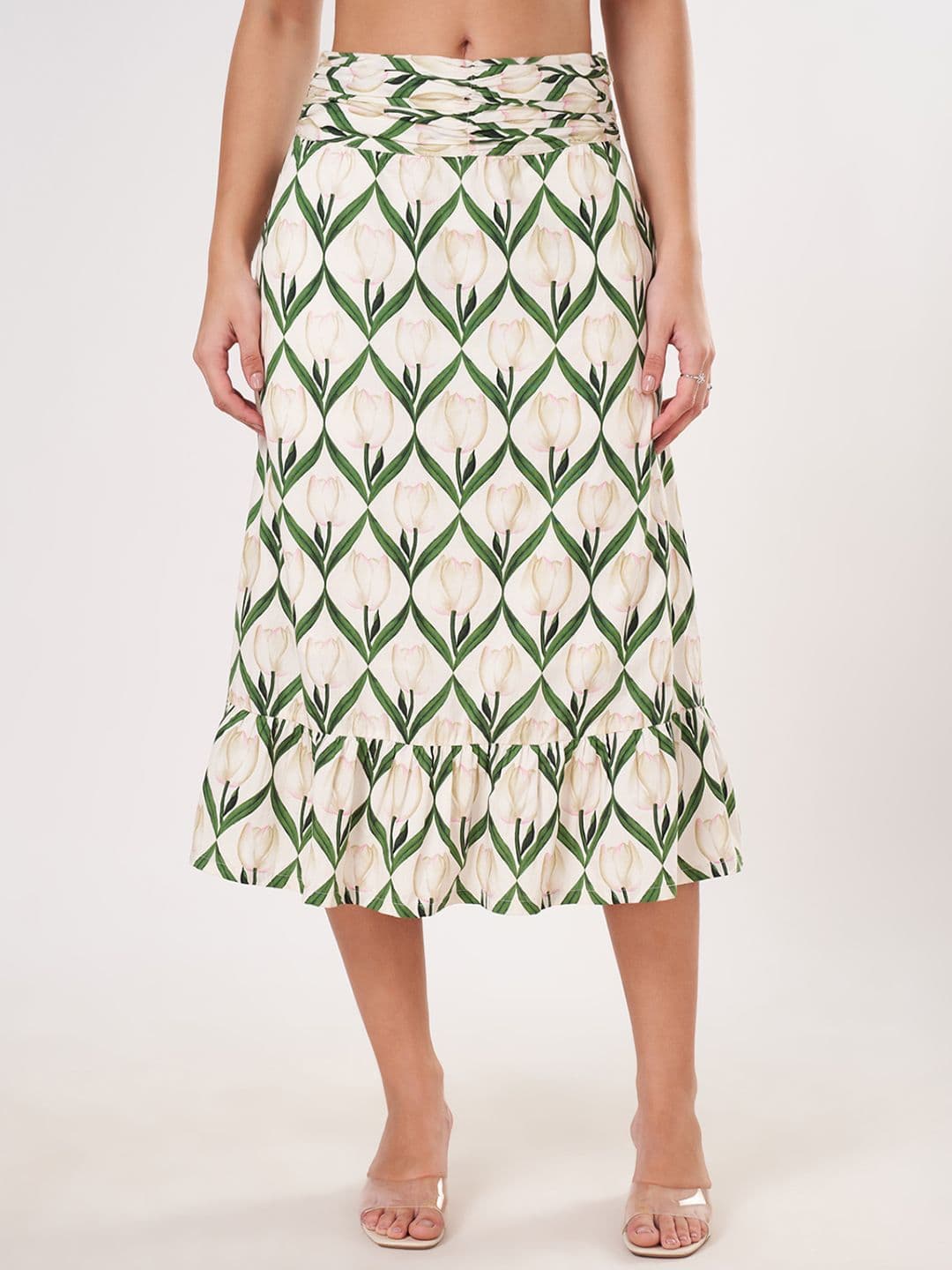 Honey by Pantaloons Women Printed Pure Cotton A-Line Midi Skirts - view 1