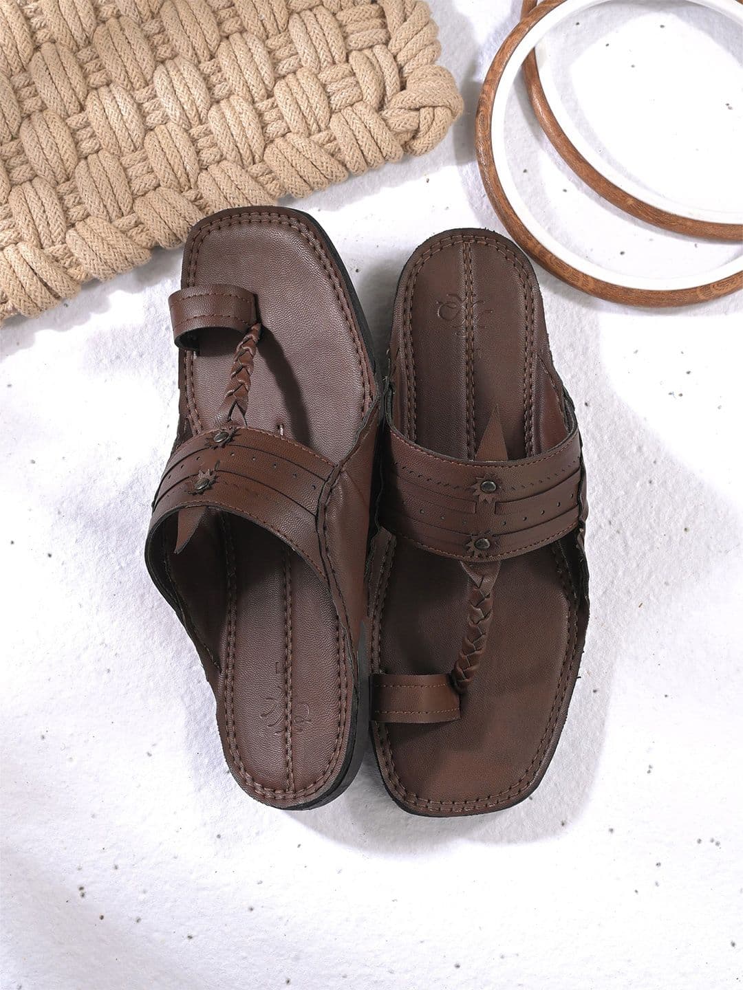 House of Pataudi Men Casual Slip On Kolhapuris - view 1