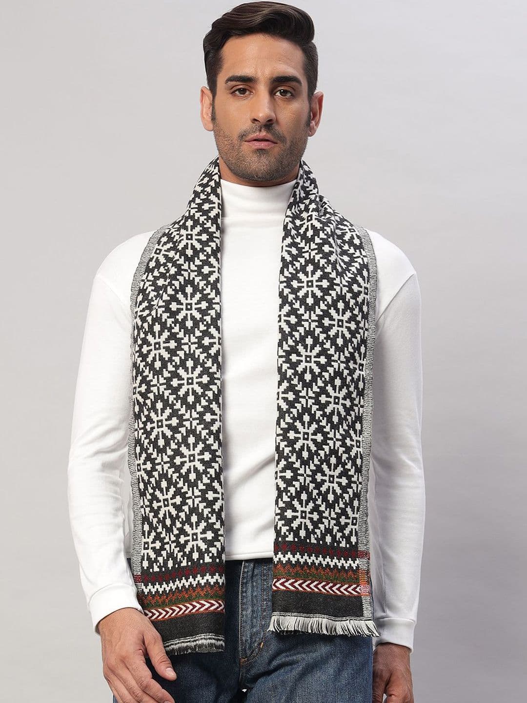 HANDICRAFT PALACE Men Self Design Winter Mufflers - view 1