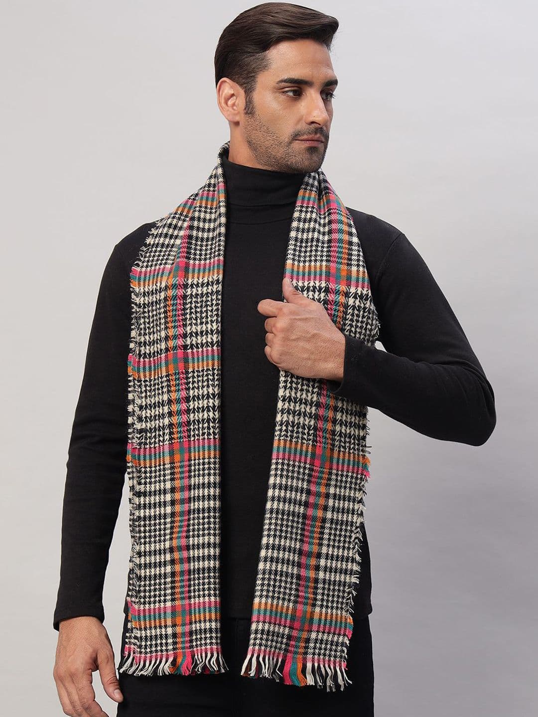 HANDICRAFT PALACE Men Checked Merino Wool Mufflers - view 1