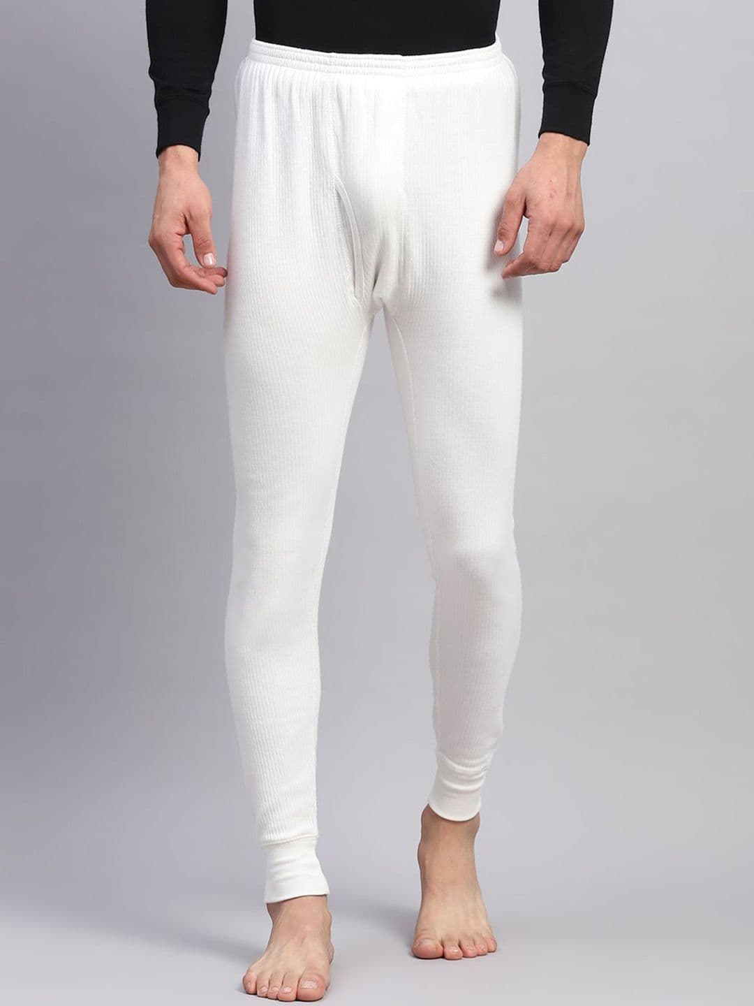 Monte Carlo Men Ribbed Mid-Rise Cotton Thermal Bottoms - view 1