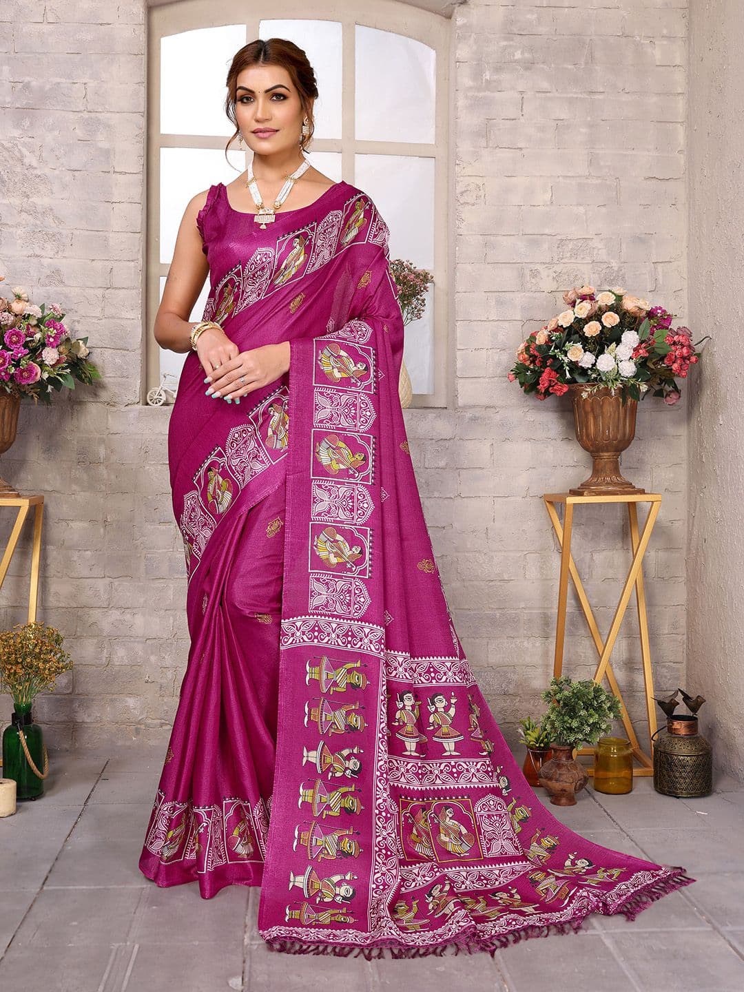KALINI Ethnic Motifs Printed Saree - view 1