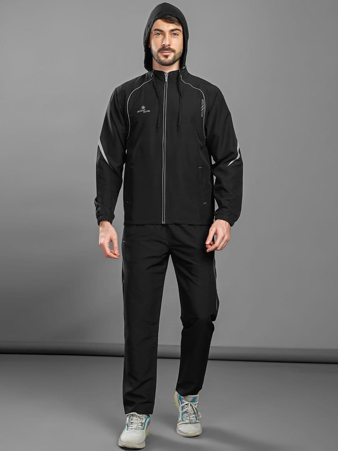 SPORT SUN Men Hooded Neck Long Sleeves Tracksuits