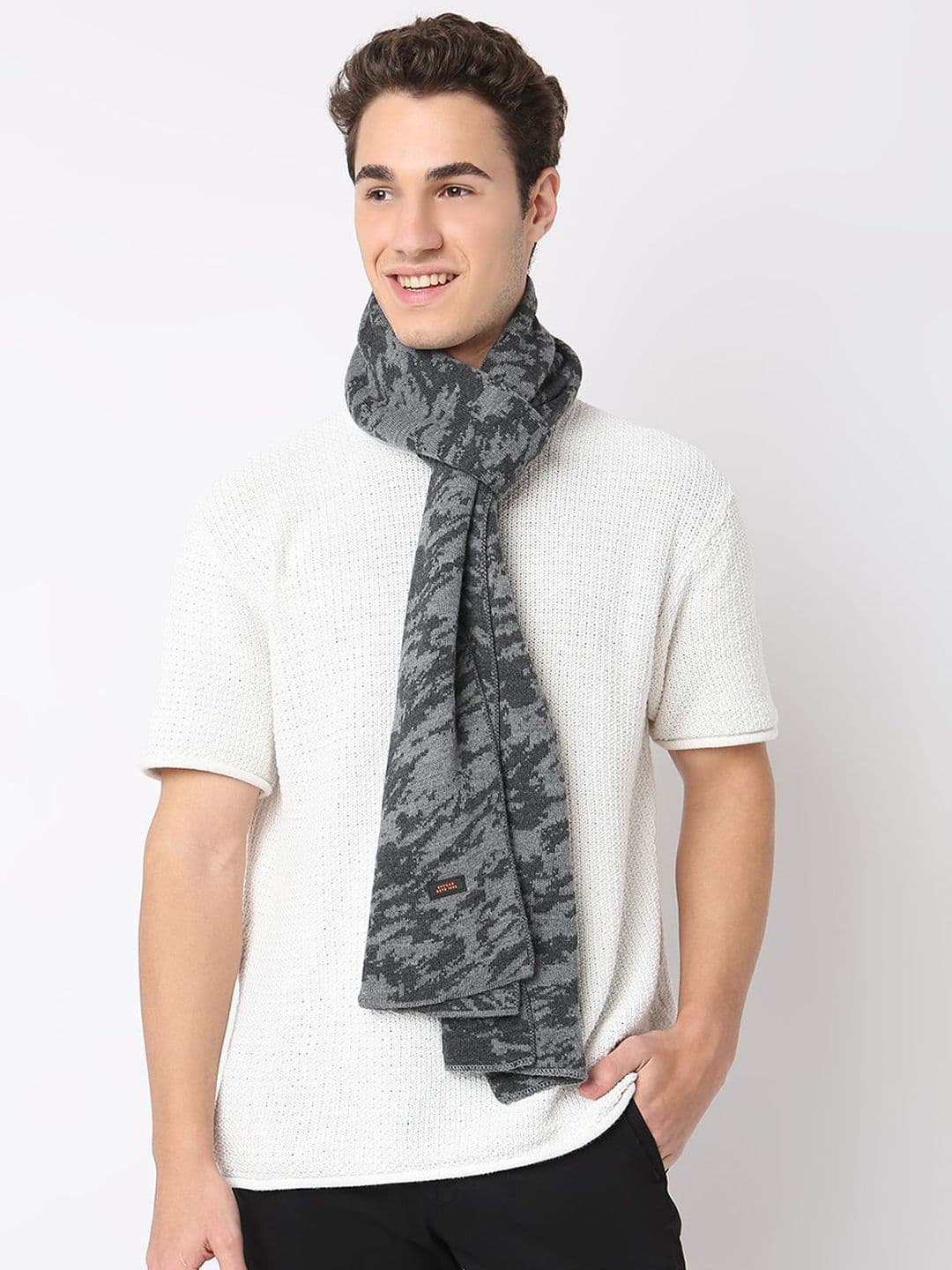 SPYKAR Men Acrylic Patterned Mufflers - view 1