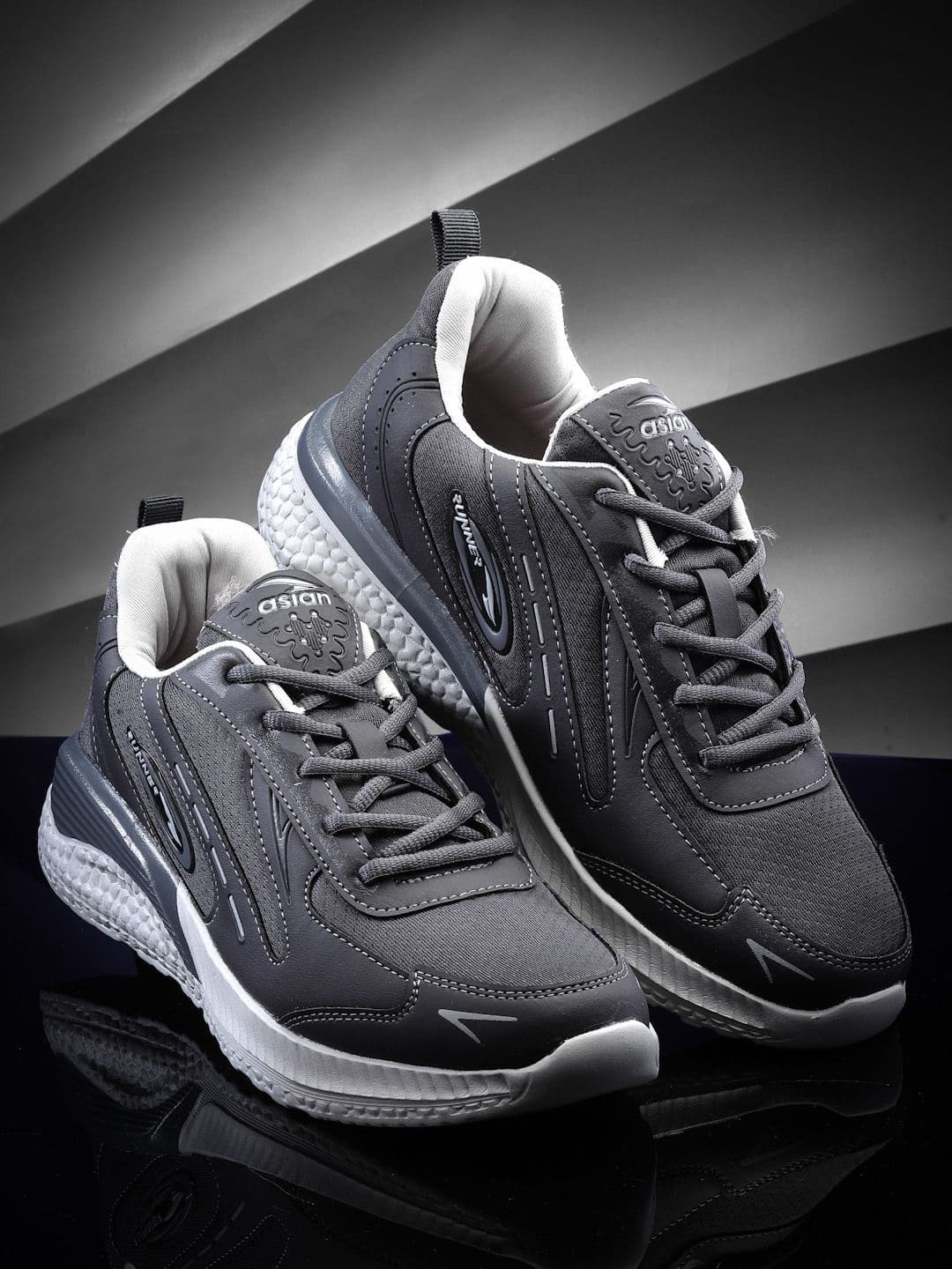ASIAN Men Mesh Running Non-Marking Lace-Ups Sports Shoes - view 1