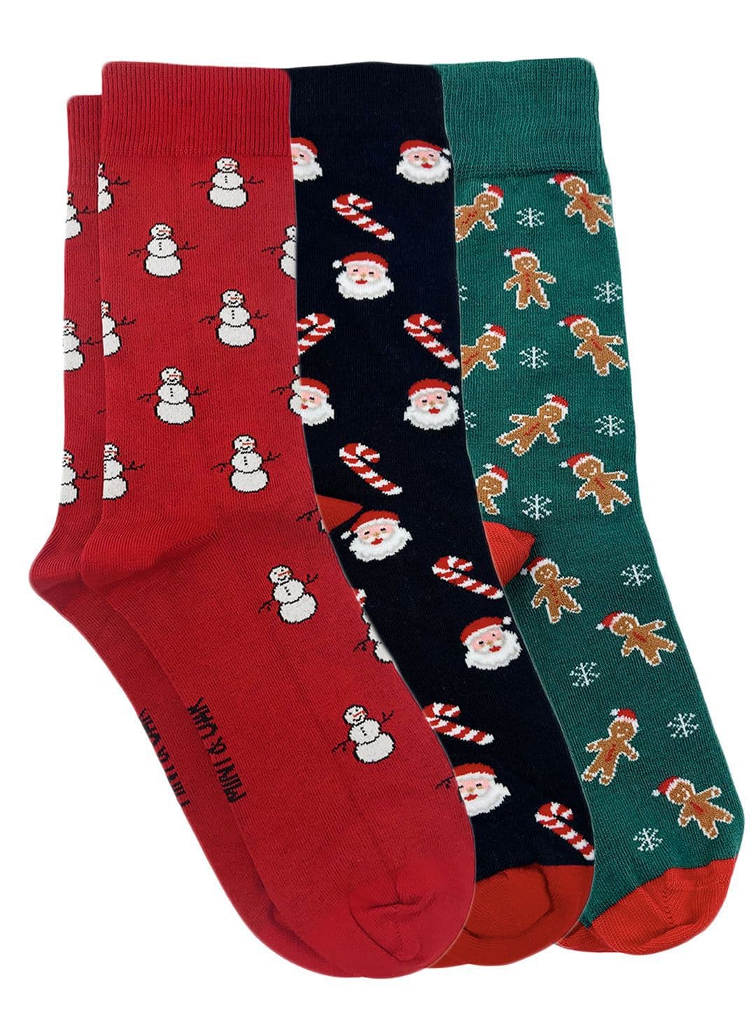 Mint & Oak Men Pack Of 3 Patterned Calf-Length Socks - view 1